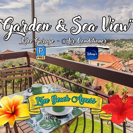 Garden & Sea View - Free Beach Access And Garage - Wifi Varazze Kültér fotó